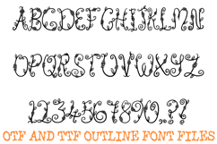 Grape Vine Font Whimsy Swirly Food Lettering Type ABC OTF Product Image 2