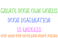 Grape Vine Font Whimsy Swirly Food Lettering Type ABC OTF Product Image 3
