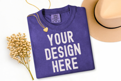 Comfort Colors C1717 Shirt Mockup Bundle, Flat lay Mockup Product Image 18