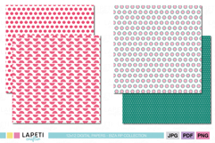 Cute summer scrapbook backgrounds designed for planners journaling and seasonal craft projects