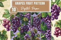 Grapes Fruit Pattern Digital Paper Bundle Product Image 1