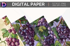 Grapes Fruit Pattern Digital Paper Product Image 1