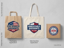 4th of July 2026 Patriotic Sale Promo Badges Bundle EPS Pack Product Image 7