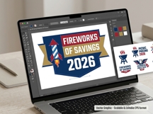 4th of July 2026 Patriotic Sale Promo Badges Bundle EPS Pack Product Image 3