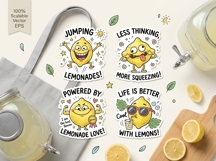Cute Funny Lemon Cartoon Summer Humor Bundle T-Shirt EPS Set Product Image 7