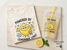 Cute Funny Lemon Cartoon Summer Humor Bundle T-Shirt EPS Set Product Image 6