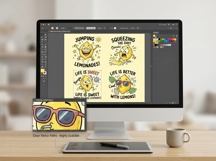 Cute Funny Lemon Cartoon Summer Humor Bundle T-Shirt EPS Set Product Image 5