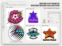 Global Arena Soccer Crest Neon Badge Bundle 2026 T-Shirt EPS Product Image 5