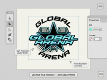 Global Arena Soccer Crest Neon Badge Bundle 2026 T-Shirt EPS Product Image 3
