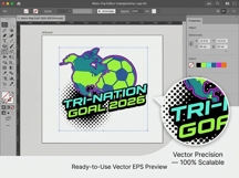 Global Arena Soccer Crest Neon Badge Bundle 2026 T-Shirt EPS Product Image 4
