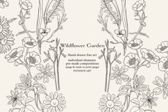 Line Art Wildflower Clipart Collection Sketched Botanicals Product Image 1
