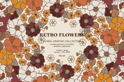 Retro Flowers Boho Floral Clipart Collection Product Image 1