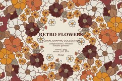 Retro Flowers Boho Floral Clipart Collection Product Image 1