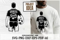 Grass and Goals Soccer SVG | Soccer Player Svg Cut Files Product Image 1