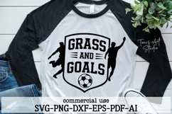 Grass and Goals Soccer SVG | Football Soccer Svg Cut Files Product Image 1