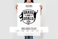 Grass and Goals Soccer SVG | Football Soccer Svg Cut Files Product Image 2