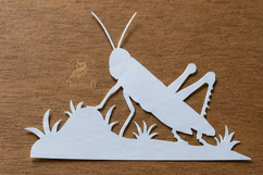 Grasshopper Paper Cutting Design SVG Product Image 1