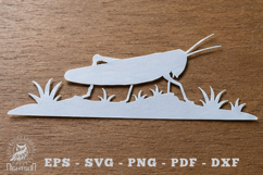 Grasshopper Paper Cutting Design SVG Product Image 1