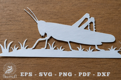 Grasshopper Paper Cutting Design SVG Product Image 1