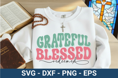 Grateful Blessed Redeemed - Christian SVG Design Product Image 1