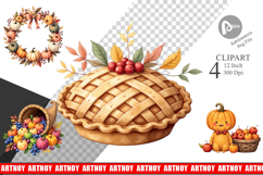 Grateful Gathering Clipart Product Image 1