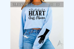 Grateful heart gift above Sleeve Svg Design Product Image 1