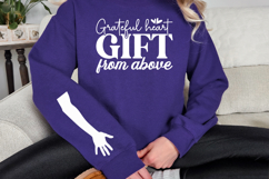 Grateful heart gift from above Sleeve SVG Design Product Image 3
