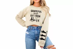 Grateful Heart Gift Sleeve SVG, God SVG Design, Faith SVG Product Image 2