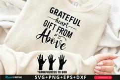 Grateful Heart Gift Sleeve SVG, God SVG Design, Faith SVG Product Image 1