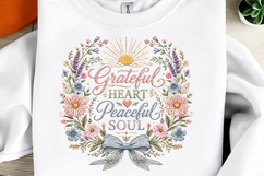 Grateful Heart Peaceful Soul PNG Design Product Image 1