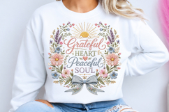 Grateful Heart Peaceful Soul PNG Design Product Image 2