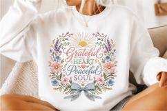 Grateful Heart Peaceful Soul PNG Design Product Image 3