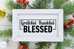 Grateful Thankful Blessed Sign SVG, Farmhouse Christmas Sign Product Image 2