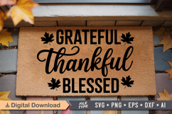 Grateful Thankful Blessed SVG | Fall Doormat SVG | Autumn Product Image 2