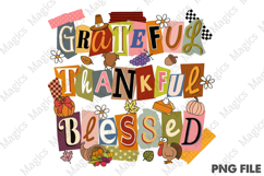 Grateful Thankful Blessed PNG Png Product Image 1
