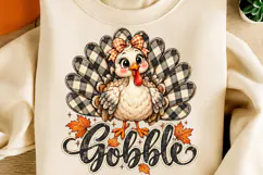 Grateful Thanksgiving Turkey PNG | Buffalo Plaid Fall PnG Product Image 2