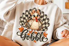 Grateful Thanksgiving Turkey PNG | Buffalo Plaid Fall PnG Product Image 3