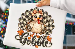 Grateful Thanksgiving Turkey PNG | Buffalo Plaid Fall PnG Product Image 5