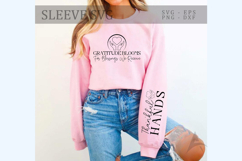 Gratitude blooms for blessings we receive Sleeve SVG Product Image 1
