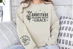 Gratitude Blooms with Grace Sleeve SVG, Christian Sleeve SVG Product Image 3