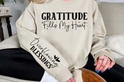 Gratitude Fills my Heart Sleeve SVG Design Product Image 2