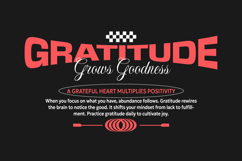 Gratitude Grows Goodness Urban Typography T-shirt Design Product Image 1