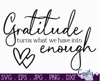 Farmhouse Sign Home Svg | Gratitude Turns What We Have Product Image 2