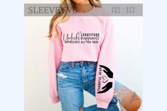 Gratitude unlocks happiness appreciate all you have Sleeve Product Image 2