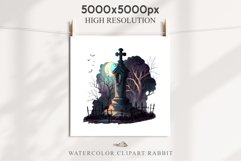 Graveyard Creepy Cemetery Clipart PNG Scrapbooking Halloween Fairy Tale Art Image Watercolor Transparent Print illustration sublimation kids printable digital watercolor horror, Cemetery clipart, sublimation nursery, Creepy Witch House, halloween