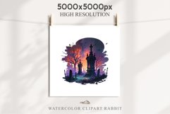 Graveyard Creepy Cemetery Clipart PNG Scrapbooking Halloween Fairy Tale Art Image Watercolor Transparent Print illustration sublimation kids printable digital watercolor horror, Cemetery clipart, sublimation nursery, Creepy Witch House, halloween