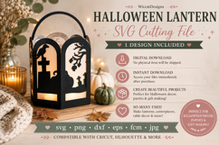 Round Spooky graveyard lantern svg template, Product Image 6