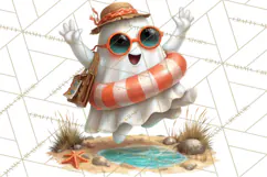 Halloween Clipart PNG, Funny Skeleton and Zombie Workers Product Image 2
