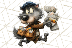 Halloween Clipart PNG, Funny Skeleton and Zombie Workers Product Image 3