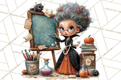 Halloween Clipart PNG, Funny Skeleton and Zombie Workers Product Image 4